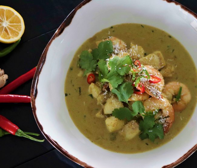 18 - RECIPE - Coconut monkfish curry with coriander rice